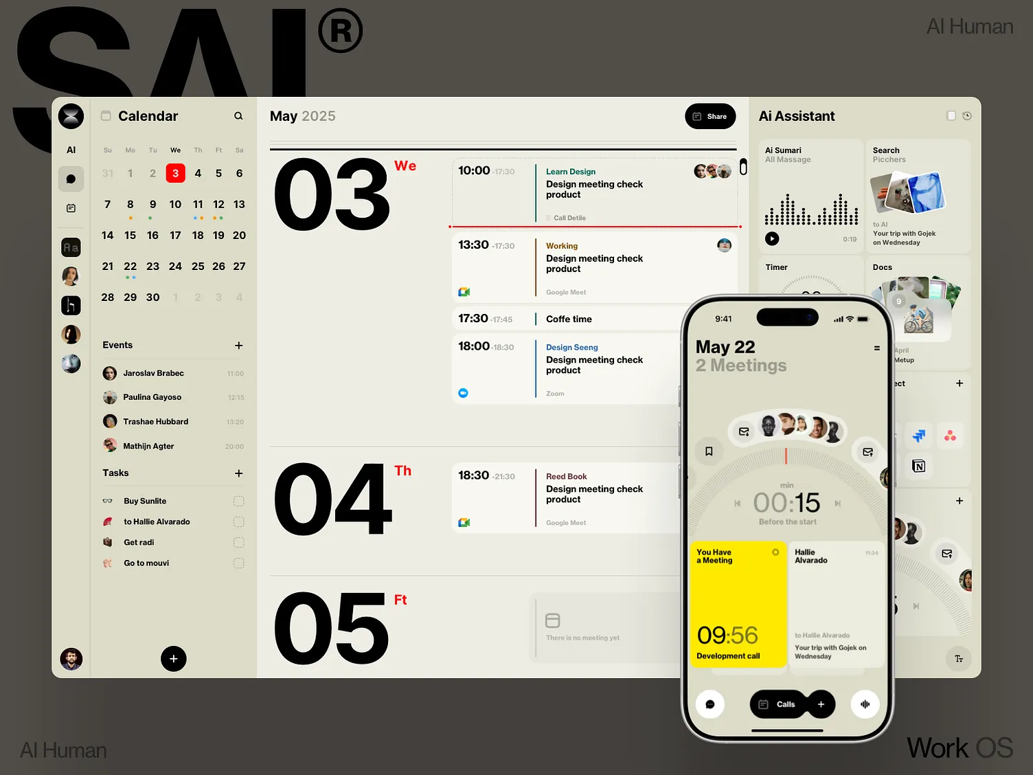 Warm mobile journal UI